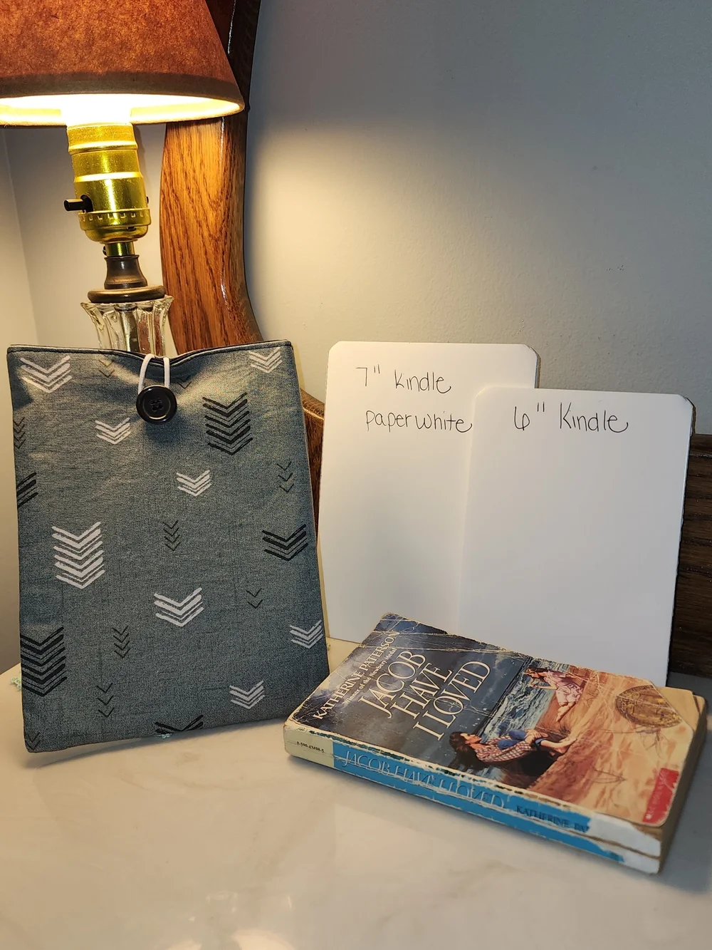 Canvas Kindle Sleeve - Slate Blue Protective Cover